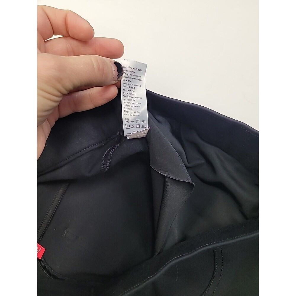 Spanx Pants Womens Medium Black The Perfect Pants Cropped Pull On Pockets Stretc - Picture 5 of 8